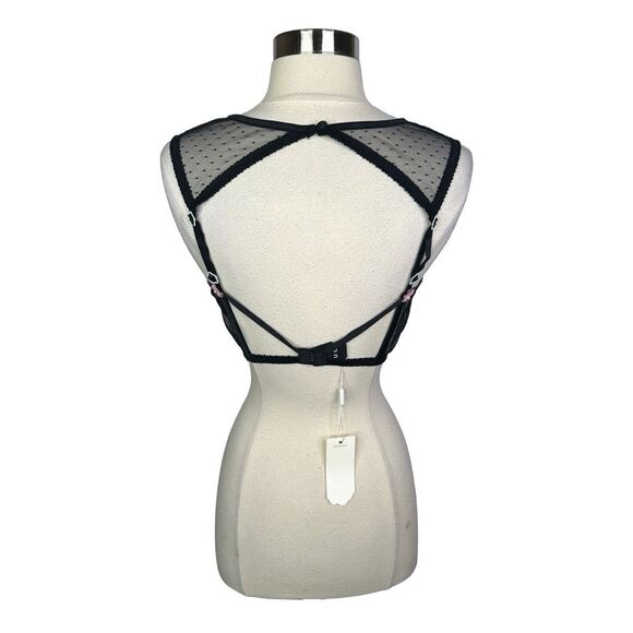 For Love & Lemons Clara High Neck Underwire Bra - Size 38D - Picture 7 of 9